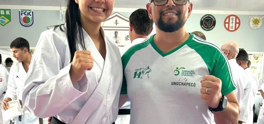 Karateca de Chapec&oacute; &eacute; faixa preta